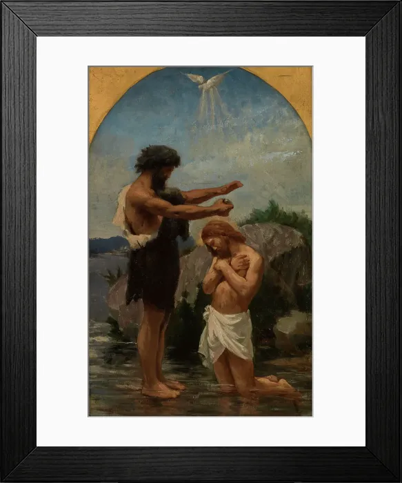 Framed Print : Esquisse pour l'église de Bagnolet : Baptème du Christ, c.1870. Creator: Pierre Dupuis Framed Print : Esquisse pour l'église de Bagnolet : Baptème du Christ, c.1870. Creator: Pierre Dupuis
