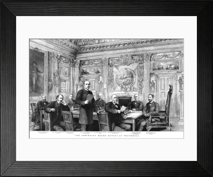 Framed Print : The Admiralty Board Sitting at Whitehall, 1890. Creator: Unknown Framed Print : The Admiralty Board Sitting at Whitehall, 1890. Creator: Unknown