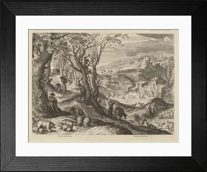 Framed Print : November and December, 1615. Creator: Aegidius Sadeler II Framed Print : November and December, 1615. Creator: Aegidius Sadeler II