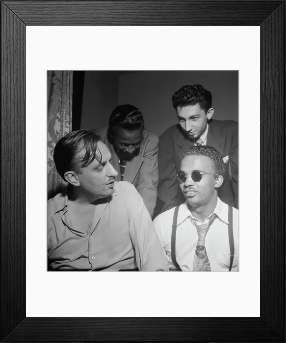 Framed Print : Portrait of Howard McGhee, Brick Fleagle, and Miles Davis, New York, N.Y. ca. Sept. 1947. Creator: William Paul Gottlieb Framed Print : Portrait of Howard McGhee, Brick Fleagle, and Miles Davis, New York, N.Y. ca. Sept. 1947. Creator: William Paul Gottlieb