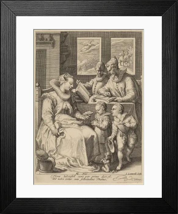 Framed Print : Morning, c.1595-1598. Creator: Jan Saenredam Framed Print : Morning, c.1595-1598. Creator: Jan Saenredam