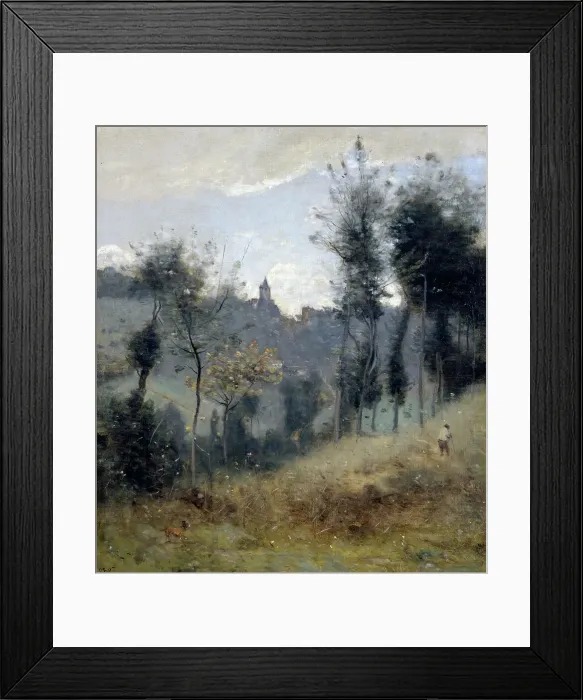 Framed Print : Canteleu, c.1872. Creator: Jean-Baptiste-Camille Corot Framed Print : Canteleu, c.1872. Creator: Jean-Baptiste-Camille Corot