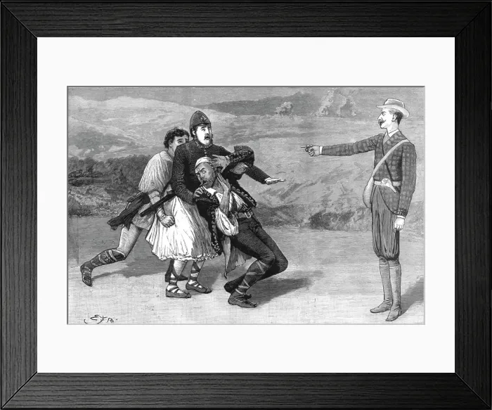 Framed Print : Amateur Dramatics at the Opera Comique- Scene from Joan the comic opera played for the benefit of Creator: Unknown Framed Print : Amateur Dramatics at the Opera Comique- Scene from Joan the comic opera played for the benefit of Creator: Unknown