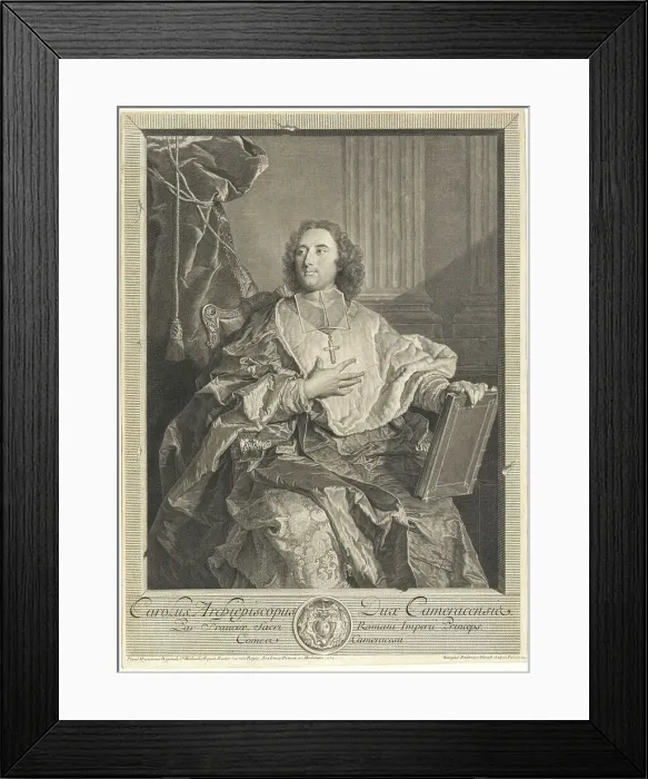 Framed Print : Monseigneur Louis-Charles d'Orléans de Saint-Albin, Archbishop of Cambrai, 1741. Creator: Georg Friedrich Schmidt Framed Print : Monseigneur Louis-Charles d'Orléans de Saint-Albin, Archbishop of Cambrai, 1741. Creator: Georg Friedrich Schmidt
