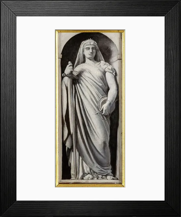 Framed Print : Esquisse pour le Palais de Justice de Paris : la Justice, c.1873. Creator: Leon Joseph Florentin Bonnat Framed Print : Esquisse pour le Palais de Justice de Paris : la Justice, c.1873. Creator: Leon Joseph Florentin Bonnat