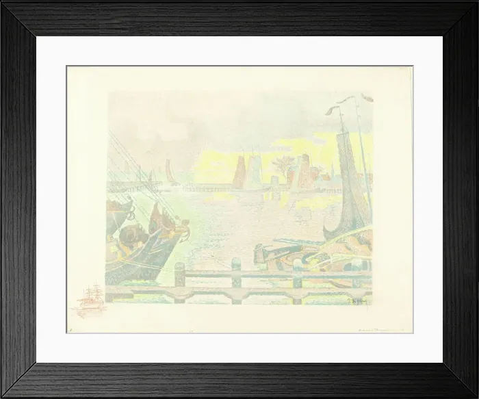 Framed Print : Boats at Flushing (Bateaux à Flessingue), 1895. Creator: Paul Signac Framed Print : Boats at Flushing (Bateaux à Flessingue), 1895. Creator: Paul Signac