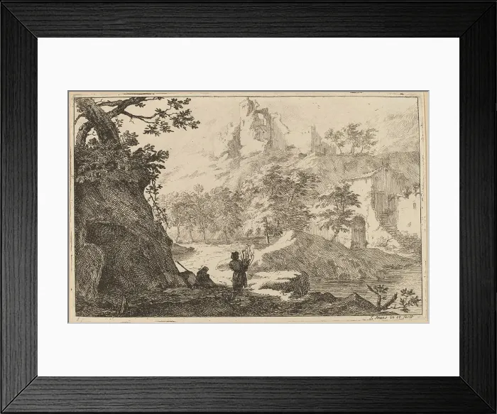 Framed Print : Ruins on a Hilltop. Creator: Jan Smees Framed Print : Ruins on a Hilltop. Creator: Jan Smees