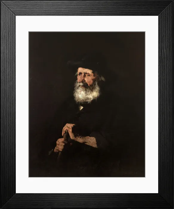 Framed Print : Portrait d'un vieillard, c.1875. Creator: Theodule Ribot Framed Print : Portrait d'un vieillard, c.1875. Creator: Theodule Ribot