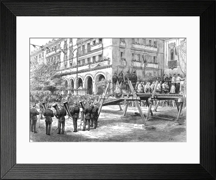 Framed Print : The Roman Catholic Congress at Saragossa; An open air Military Mass in the Plaza De La Constituci Creator: Unknown. The Roman Catholic Congress at Saragossa; An open air Military Mass in the Plaza De La Constituci Creator: Unknown Framed Print : The Roman Catholic Congress at Saragossa; An open air Military Mass in the Plaza De La Constituci Creator: Unknown. The Roman Catholic Congress at Saragossa; An open air Military Mass in the Plaza De La Constituci Creator: Unknown