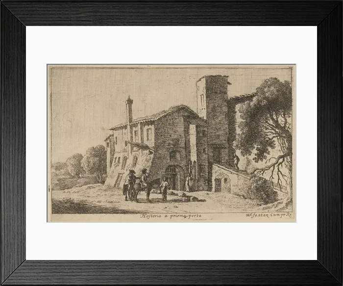 Framed Print : Inn at the Prima Porta. Creator: Herman van Swanevelt Framed Print : Inn at the Prima Porta. Creator: Herman van Swanevelt