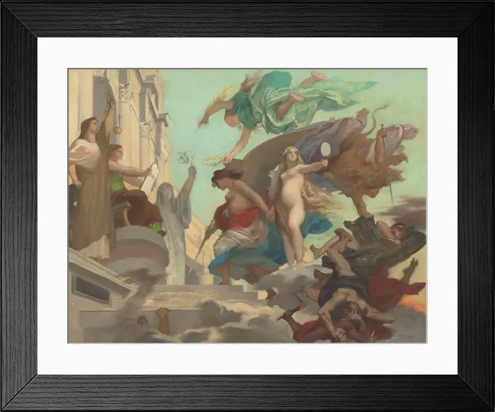 Framed Print : Sketch for the town hall of the 12th arrondissement, Paris : Liberty... c.1879. Creators: Leon Pierre Urbain Bourgeois, Alfred Puaux-Bruneau Framed Print : Sketch for the town hall of the 12th arrondissement, Paris : Liberty... c.1879. Creators: Leon Pierre Urbain Bourgeois, Alfred Puaux-Bruneau