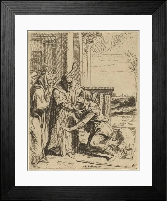 Framed Print : The Prodigal Son Received by His Father. Creator: Theodoor van Thulden Framed Print : The Prodigal Son Received by His Father. Creator: Theodoor van Thulden