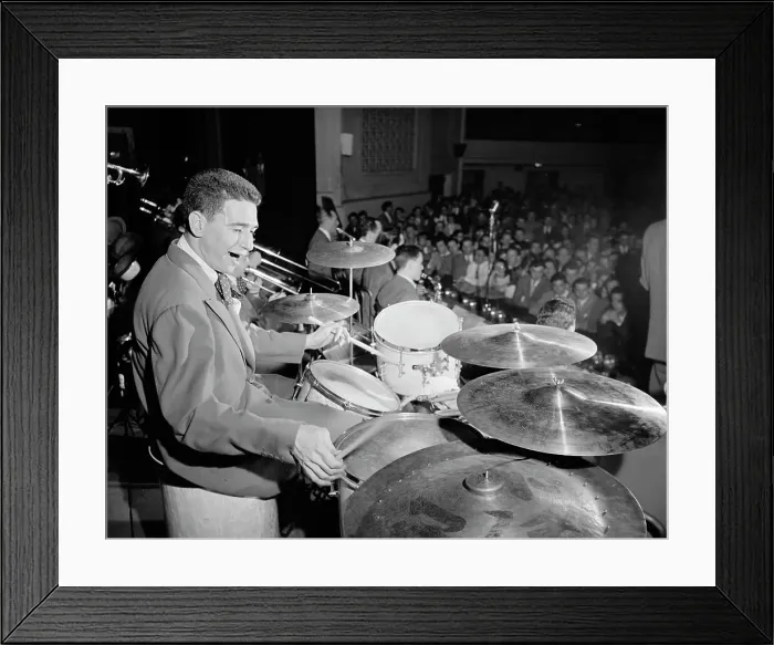 Framed Print : Portrait of Shelly Manne, Art Pepper, and Bob Gioga, 1947 or 1948. Creator: William Paul Gottlieb Framed Print : Portrait of Shelly Manne, Art Pepper, and Bob Gioga, 1947 or 1948. Creator: William Paul Gottlieb
