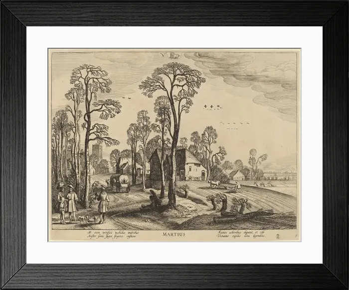 Framed Print : March. Creator: Jan van de Velde II Framed Print : March. Creator: Jan van de Velde II