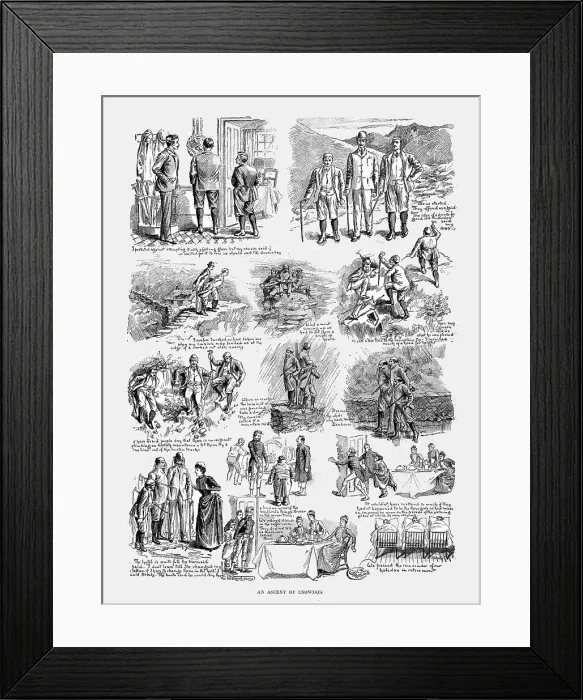 Framed Print : An Ascent of Snowdon, 1890. Creator: Unknown Framed Print : An Ascent of Snowdon, 1890. Creator: Unknown