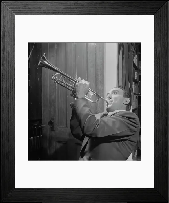 Framed Print : Portrait of Wingy Manone, William P. Gottlieb's office, New York, N.Y. 1946. Creator: William Paul Gottlieb Framed Print : Portrait of Wingy Manone, William P. Gottlieb's office, New York, N.Y. 1946. Creator: William Paul Gottlieb