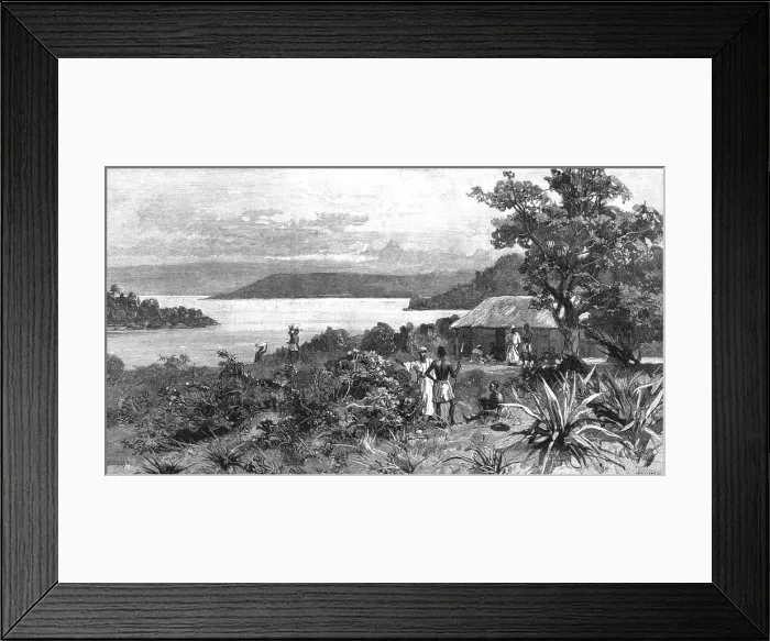 Framed Print : Practical Civilising Work in Central Africa; Kavala Island on Lake Tanganyika, 1890. Creator: Unknown Framed Print : Practical Civilising Work in Central Africa; Kavala Island on Lake Tanganyika, 1890. Creator: Unknown
