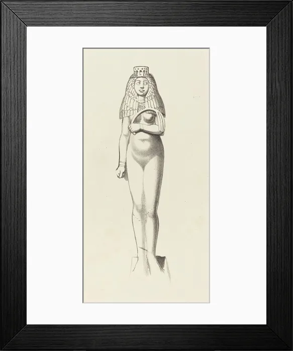 Framed Print : Figure of Bubaste or Isis, published 1829. Creator: W Walton Framed Print : Figure of Bubaste or Isis, published 1829. Creator: W Walton