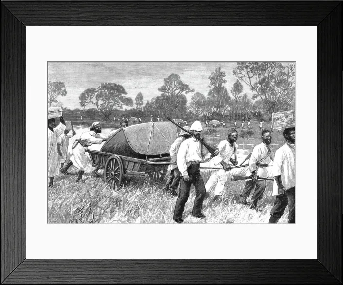 Framed Print : Practical Civilising Work in Central Africa; The Lifeboat on its way from Zanzibar to Ujiji, 1890 Creator: Unknown Framed Print : Practical Civilising Work in Central Africa; The Lifeboat on its way from Zanzibar to Ujiji, 1890 Creator: Unknown
