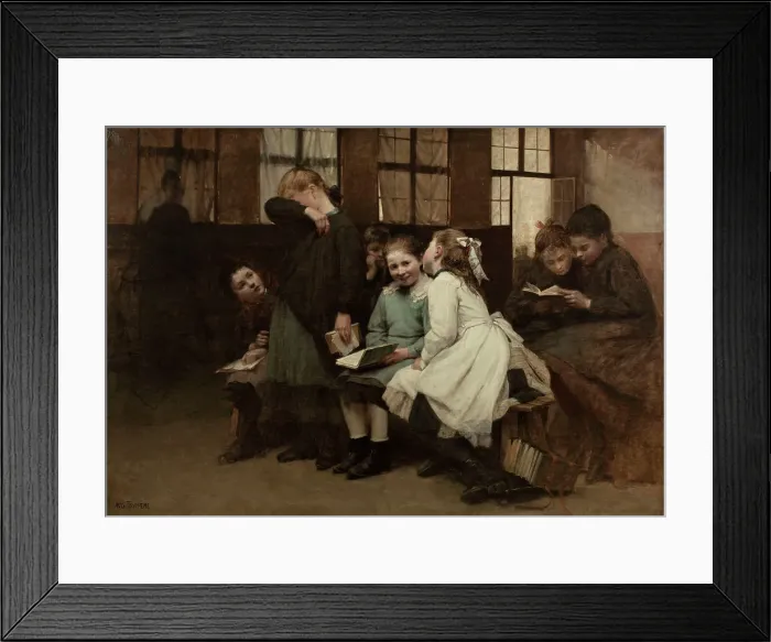Framed Print : En retenue, c.1888. Creator: Auguste-Joseph Trupheme Framed Print : En retenue, c.1888. Creator: Auguste-Joseph Trupheme