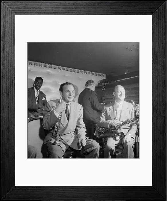 Framed Print : Portrait of Marty Marsala and Bud Freeman, 1938. Creator: William Paul Gottlieb Framed Print : Portrait of Marty Marsala and Bud Freeman, 1938. Creator: William Paul Gottlieb