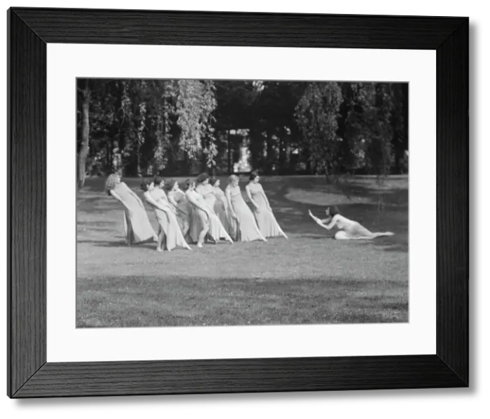 Framed Print : Strauss, Sarah Mildred, and pupils, 1932 June 5. Creator: Arnold Genthe Framed Print : Strauss, Sarah Mildred, and pupils, 1932 June 5. Creator: Arnold Genthe
