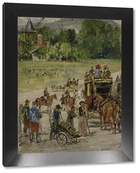 Esquisse pour le salon des Sciences de l'Hôtel de Ville : Le champ de courses de Longchamp, c.1889. Creator: John-Lewis Brown