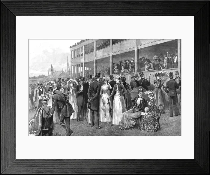 Framed Print : Society at Ascot- The Cup Day, 1890. Creator: Unknown Framed Print : Society at Ascot- The Cup Day, 1890. Creator: Unknown