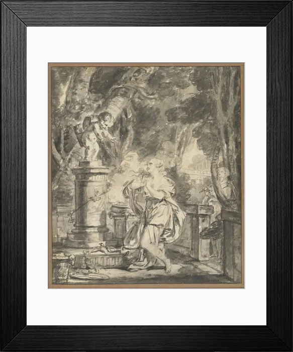 Framed Print : Sacrifice to Love, c. 1766. Creator: Jean-Baptiste Greuze Framed Print : Sacrifice to Love, c. 1766. Creator: Jean-Baptiste Greuze