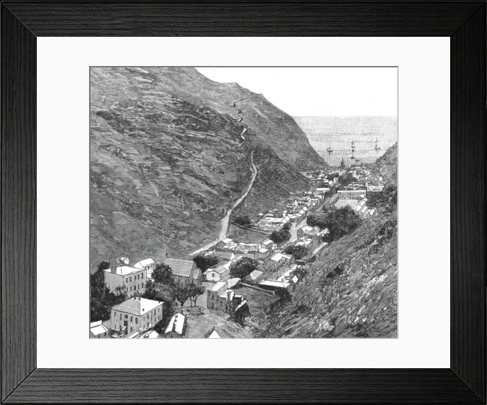 Framed Print : A Visit to the Island of St. Helena; Jamestown, from the Side Path, Looking North, 1890. Creator: Unknown Framed Print : A Visit to the Island of St. Helena; Jamestown, from the Side Path, Looking North, 1890. Creator: Unknown