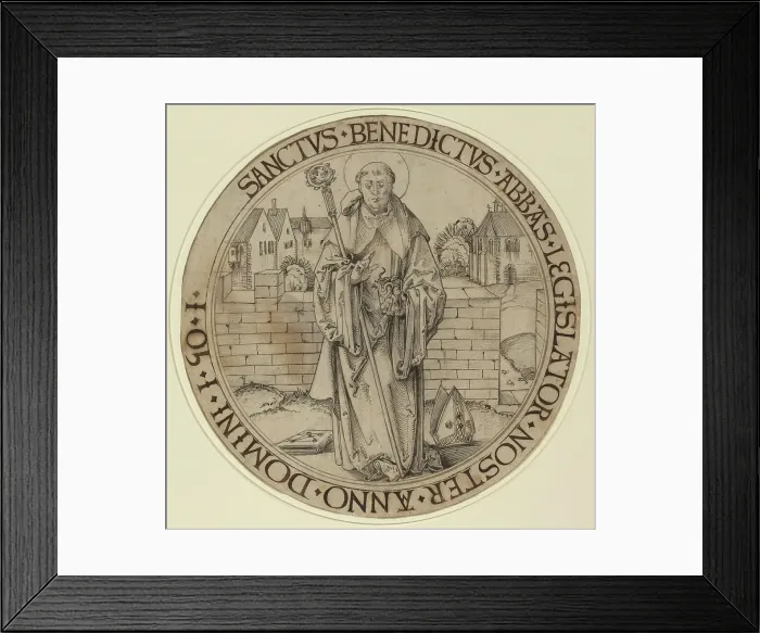 Framed Print : Saint Benedict, 1510 / 1515. Creator: Hans von Kulmbach Framed Print : Saint Benedict, 1510 / 1515. Creator: Hans von Kulmbach