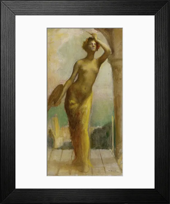Framed Print : Esquisse pour le salon des Arts de l'Hôtel de Ville de Paris : La Peinture, c.1890. Creator: Pascal Adolphe Jean Dagnan-Bouveret Framed Print : Esquisse pour le salon des Arts de l'Hôtel de Ville de Paris : La Peinture, c.1890. Creator: Pascal Adolphe Jean Dagnan-Bouveret