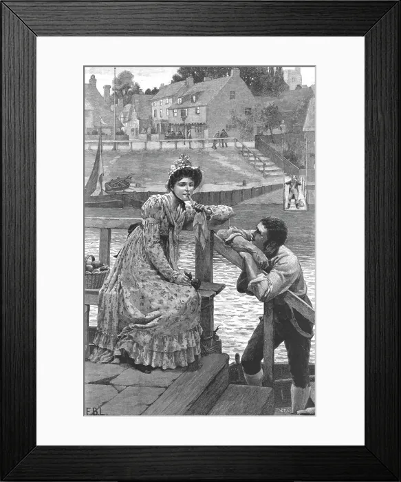 Framed Print : None so Deaf as those who won't Hear'; after E. Blair Leighton, 1890. Creator: Unknown Framed Print : None so Deaf as those who won't Hear'; after E. Blair Leighton, 1890. Creator: Unknown