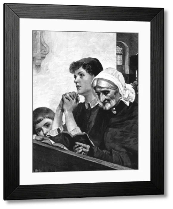 Framed Print : The Litany'; after L. Bernard Hall, 1890. Creator: Unknown Framed Print : The Litany'; after L. Bernard Hall, 1890. Creator: Unknown