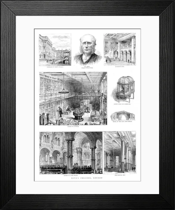 Framed Print : King's College, London, 1890. Creator: Unknown Framed Print : King's College, London, 1890. Creator: Unknown