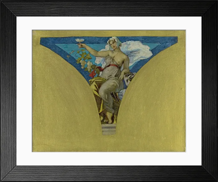 Framed Print : Sketch for the Salle des Fêtes de in the Hôtel de Ville, Paris : La Champagne, c.1891. Creator: François Emile Ehrmann Framed Print : Sketch for the Salle des Fêtes de in the Hôtel de Ville, Paris : La Champagne, c.1891. Creator: François Emile Ehrmann