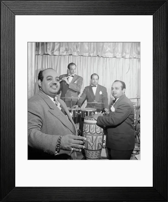 Framed Print : Portrait of Noro Morales, Ismael Morales, and Humberto López Morales, Glen Island Casino, N.Y. 1947 Creator: William Paul Gottlieb Framed Print : Portrait of Noro Morales, Ismael Morales, and Humberto López Morales, Glen Island Casino, N.Y. 1947 Creator: William Paul Gottlieb