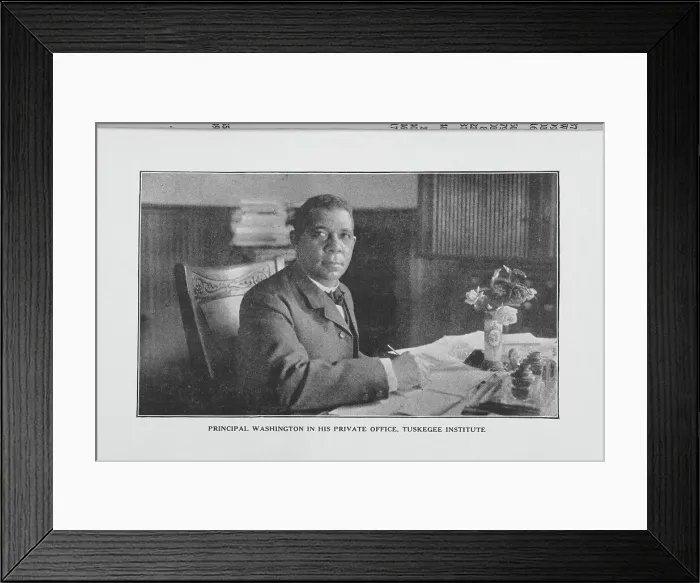 Framed Print : Principal Washington in his private office, Tuskegee Institute, 1923. Creator: Unknown Framed Print : Principal Washington in his private office, Tuskegee Institute, 1923. Creator: Unknown