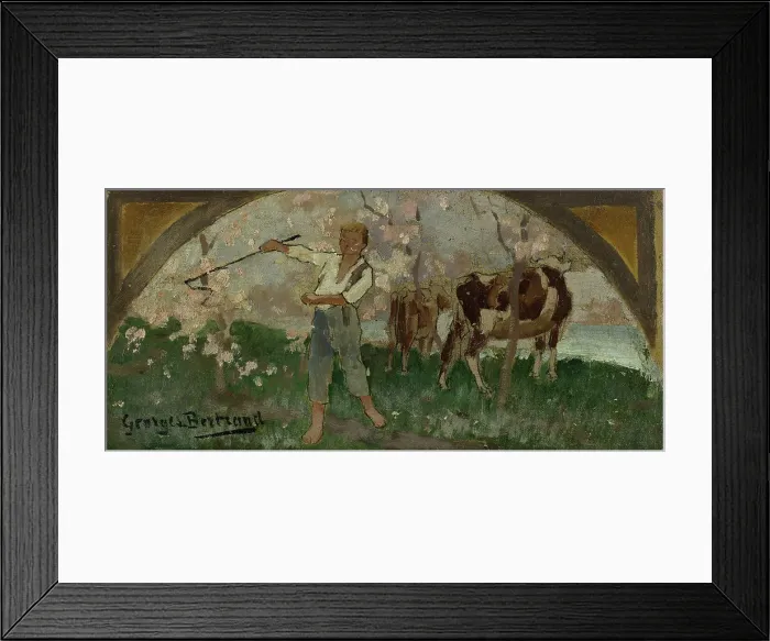 Framed Print : Esquisse pour la salle à manger de l'Hôtel de Ville : La viande bovine, c.1893. Creator: Georges Bertrand Framed Print : Esquisse pour la salle à manger de l'Hôtel de Ville : La viande bovine, c.1893. Creator: Georges Bertrand