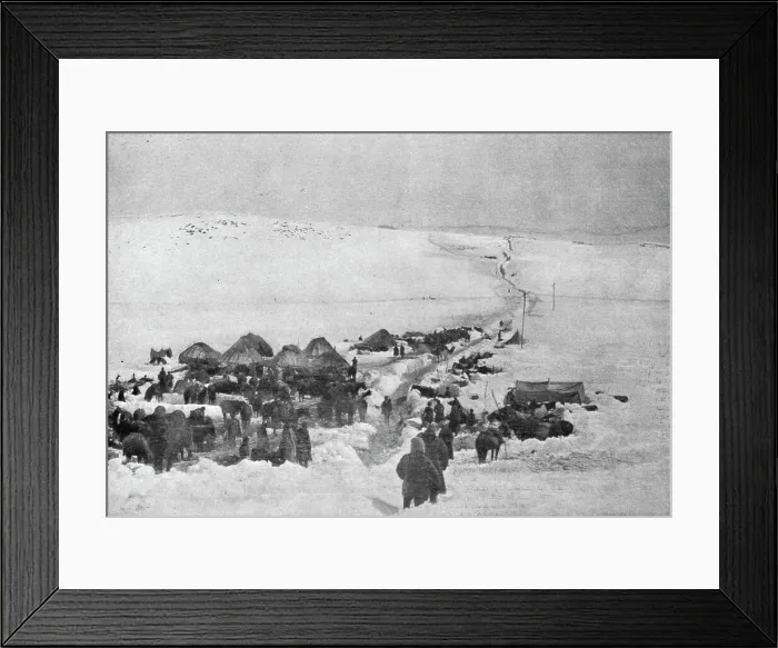 Framed Print : La Campagne d'Hiver des russes en Armenie; L'etat-major de la 4e division des chasseurs... 1916. Creator: Unknown Framed Print : La Campagne d'Hiver des russes en Armenie; L'etat-major de la 4e division des chasseurs... 1916. Creator: Unknown