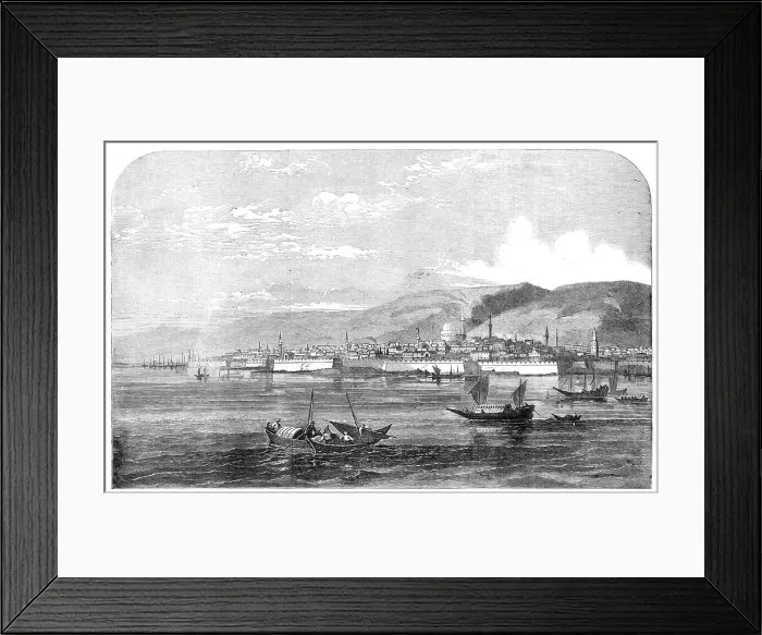 Framed Print : Town and Fortress of Silistria - from an original sketch by our own artist, 1854. Creator: Unknown Framed Print : Town and Fortress of Silistria - from an original sketch by our own artist, 1854. Creator: Unknown