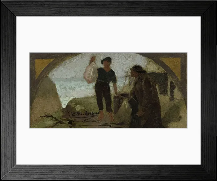 Framed Print : Esquisse pour la salle à manger de l'Hôtel de Ville de Paris : Le poisson, c.1893. Creator: Georges Bertrand Framed Print : Esquisse pour la salle à manger de l'Hôtel de Ville de Paris : Le poisson, c.1893. Creator: Georges Bertrand