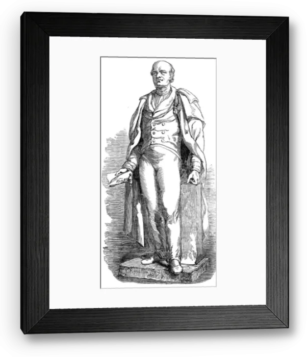 Framed Print : Statue of Mr Strutt, in the Arboretum, at Derby, 1854. Creator: Unknown