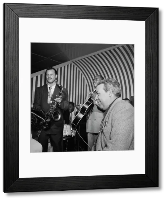 Framed Print : Portrait of Hugues Panassié and Tiny Grimes, New York, N.Y. 1946. Creator: William Paul Gottlieb Framed Print : Portrait of Hugues Panassié and Tiny Grimes, New York, N.Y. 1946. Creator: William Paul Gottlieb