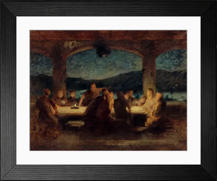 Framed Print : La Cène, c.1898. Creator: Jean Alexandre Joseph Falguiere Framed Print : La Cène, c.1898. Creator: Jean Alexandre Joseph Falguiere