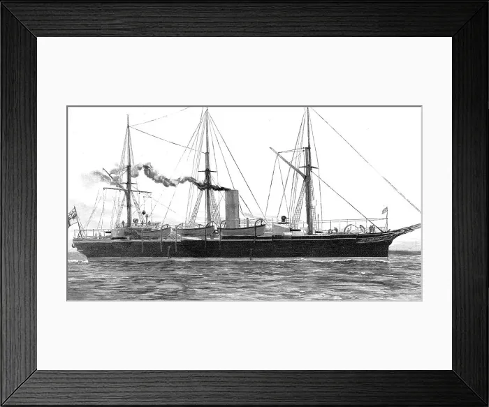 Framed Print : H.M. Cruiser Serpent Lost off Cape Villano, Spain, 1890. Creator: Unknown. H.M. Cruiser Serpent Lost off Cape Villano, Spain, 1890. Creator: Unknown Framed Print : H.M. Cruiser Serpent Lost off Cape Villano, Spain, 1890. Creator: Unknown. H.M. Cruiser Serpent Lost off Cape Villano, Spain, 1890. Creator: Unknown