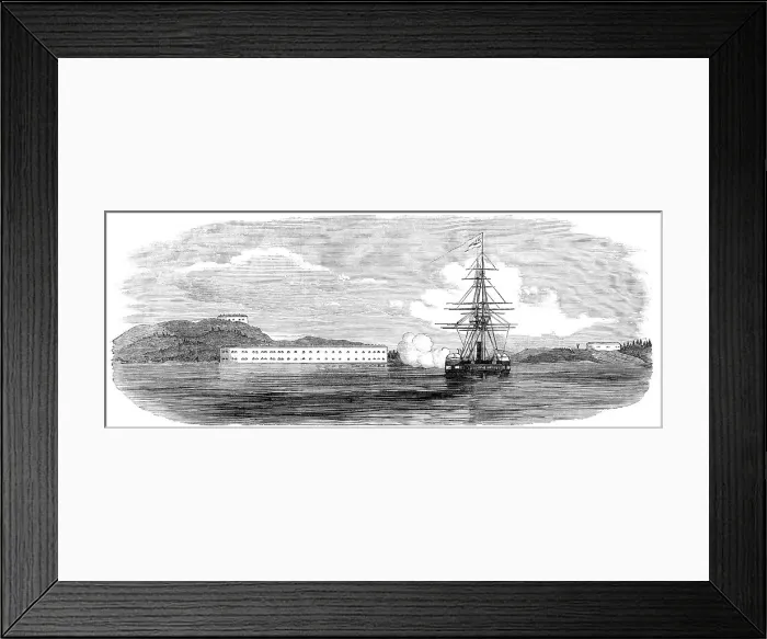 Framed Print : Bombardment of Bomarsund, 1854. Creator: Unknown Framed Print : Bombardment of Bomarsund, 1854. Creator: Unknown