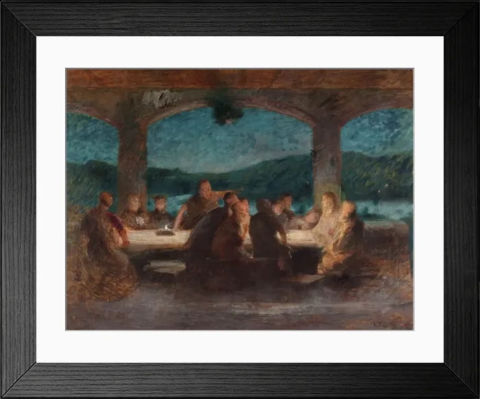 Framed Print : La Cène, c.1898. Creator: Jean Alexandre Joseph Falguiere Framed Print : La Cène, c.1898. Creator: Jean Alexandre Joseph Falguiere