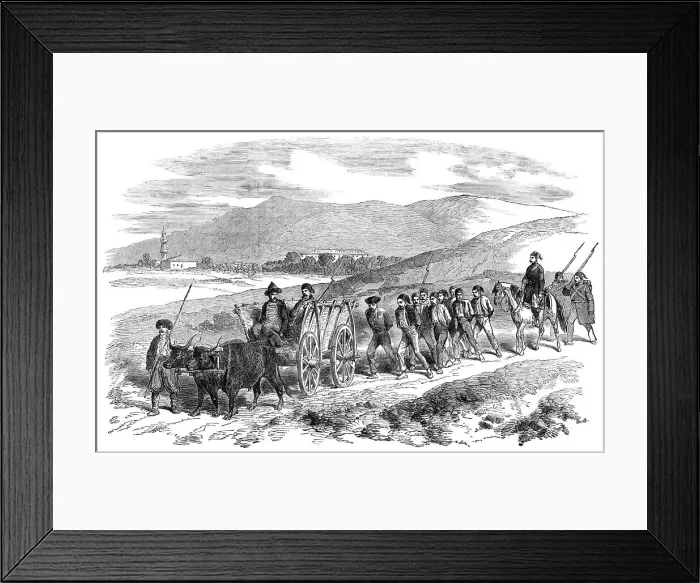 Framed Print : Circassian Prisoners brought into Schumla, 1854. Creator: Unknown Framed Print : Circassian Prisoners brought into Schumla, 1854. Creator: Unknown