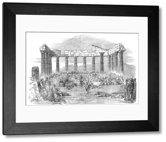 Framed Print : Fete to Officers of the English and French Forces, and the Greek Army and Navy, in the... 1854. Creator: Unknown Framed Print : Fete to Officers of the English and French Forces, and the Greek Army and Navy, in the... 1854. Creator: Unknown